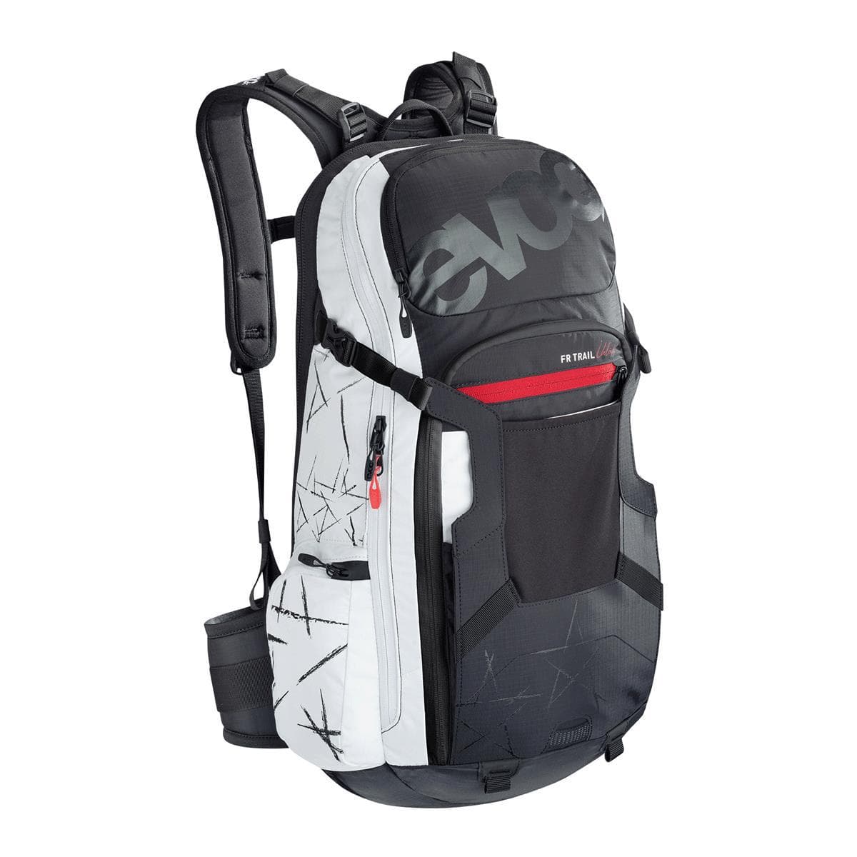 Evoc Fr Trail Protector Backpack 2019: Unlimited Black/White Xl