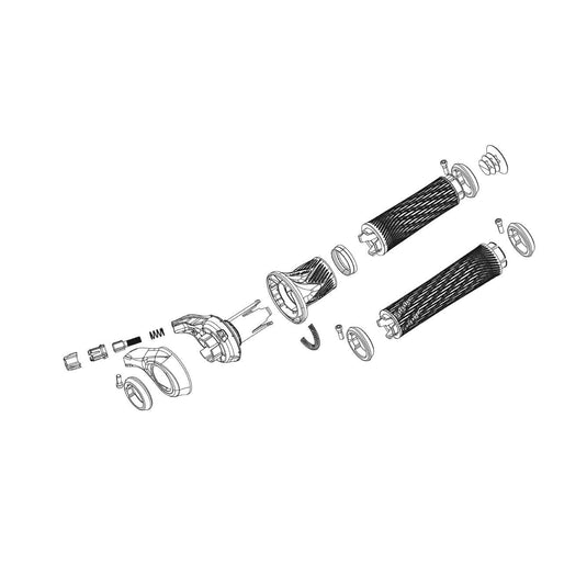 Sram Spare - Twist Shifter Grip Including Spring And Lockrings Xx1/Xx/X0Rear: