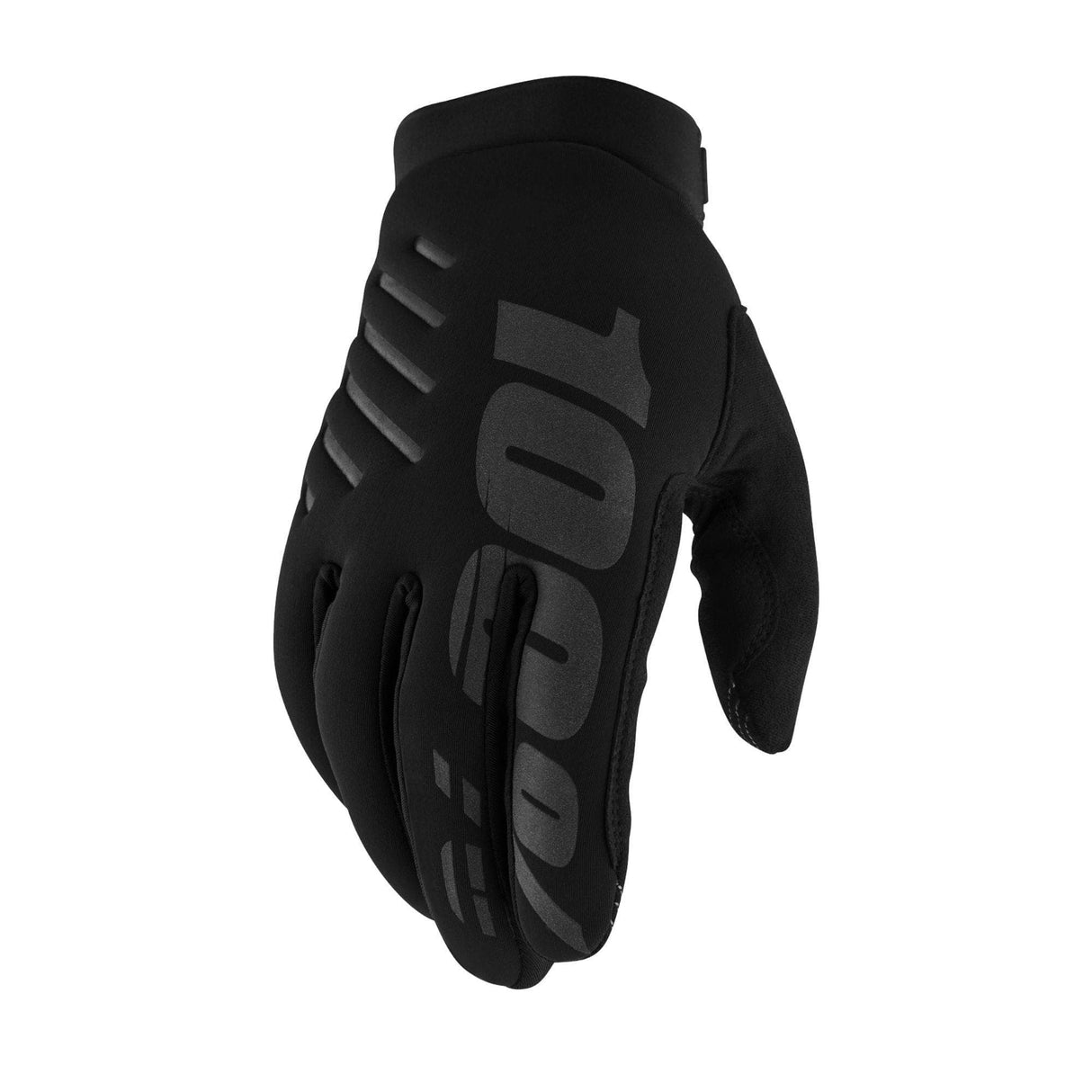 100% Brisker Cold Weather Glove - Black / Grey - XL