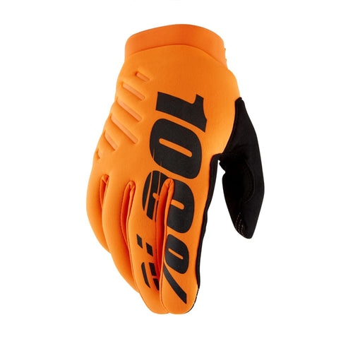 100% Brisker Cold Weather Glove - Fluo Orange - Large