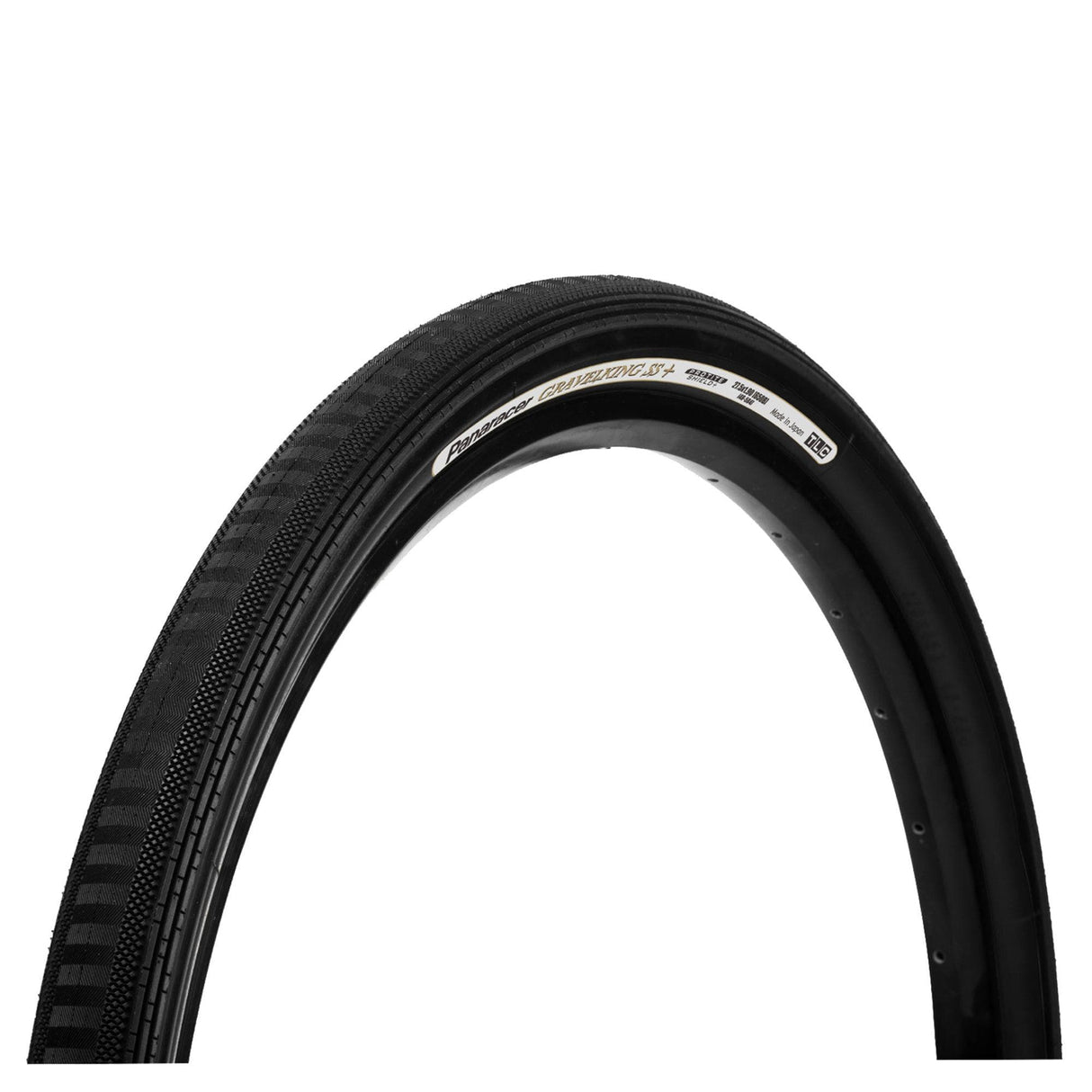 Panaracer Gravelking Semi Slick Plus Tlc Folding Tyre: Black/Black 700X32C