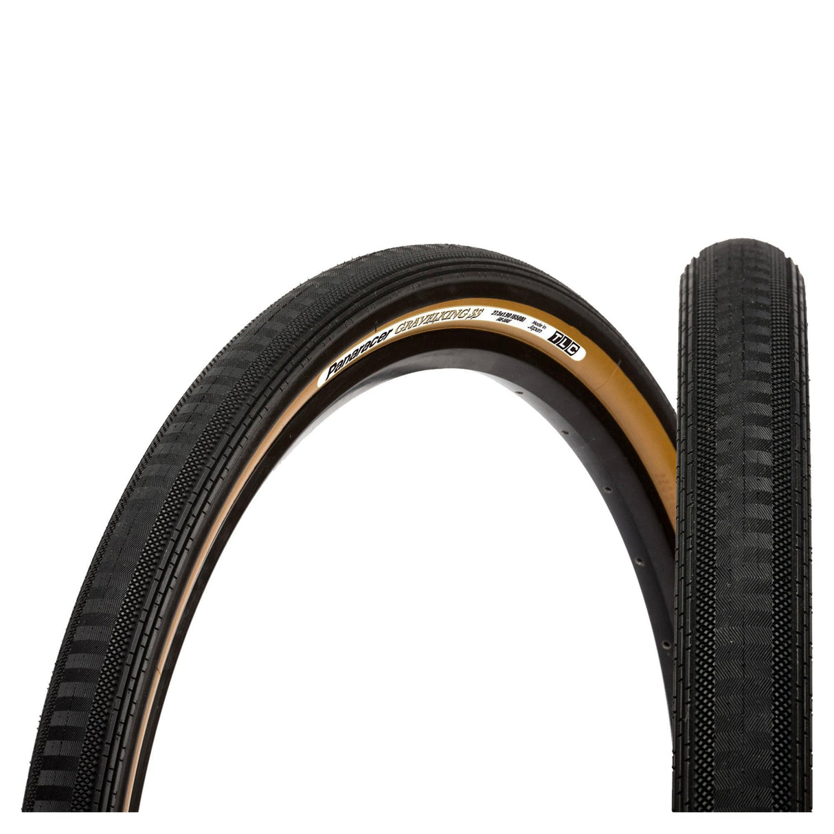 Panaracer Gravelking Semi Slick Tlc Folding Tyre: Black/Brown 700X43C