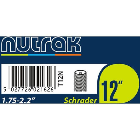 Nutrak 12 x 1.75 - 2.125 inch Schrader inner tube