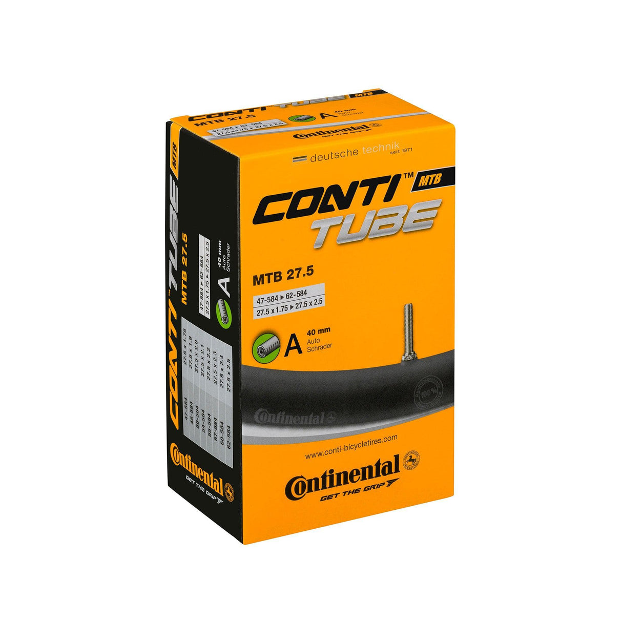 Continental Mtb Tube - Schrader 40Mm Valve: Black 29X1.75-2.50"