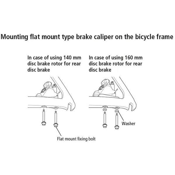 Shimano Spares Flat mount calliper to flat mount frame fixing bolt C; for 35mm frame; 48mm bolt