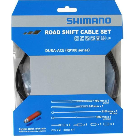 Shimano Dura Ace RS900 Road Gear Cable Set - Polymer Coated Inners - Black