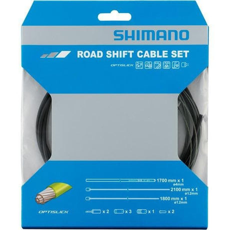 Shimano Spares Road gear cable set; OPTISLICK; coated inners; black