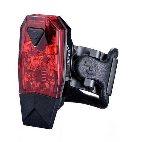 Infini Mini-Lava super bright micro USB rear light; black with red lens