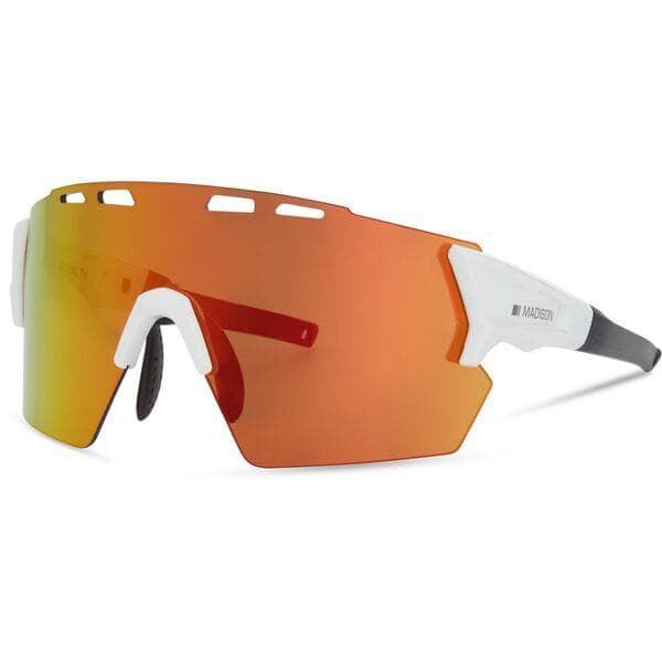 Madison Eyewear Stealth II Sunglasses - 3 pack - gloss white / blue mirror / amber and clear lens