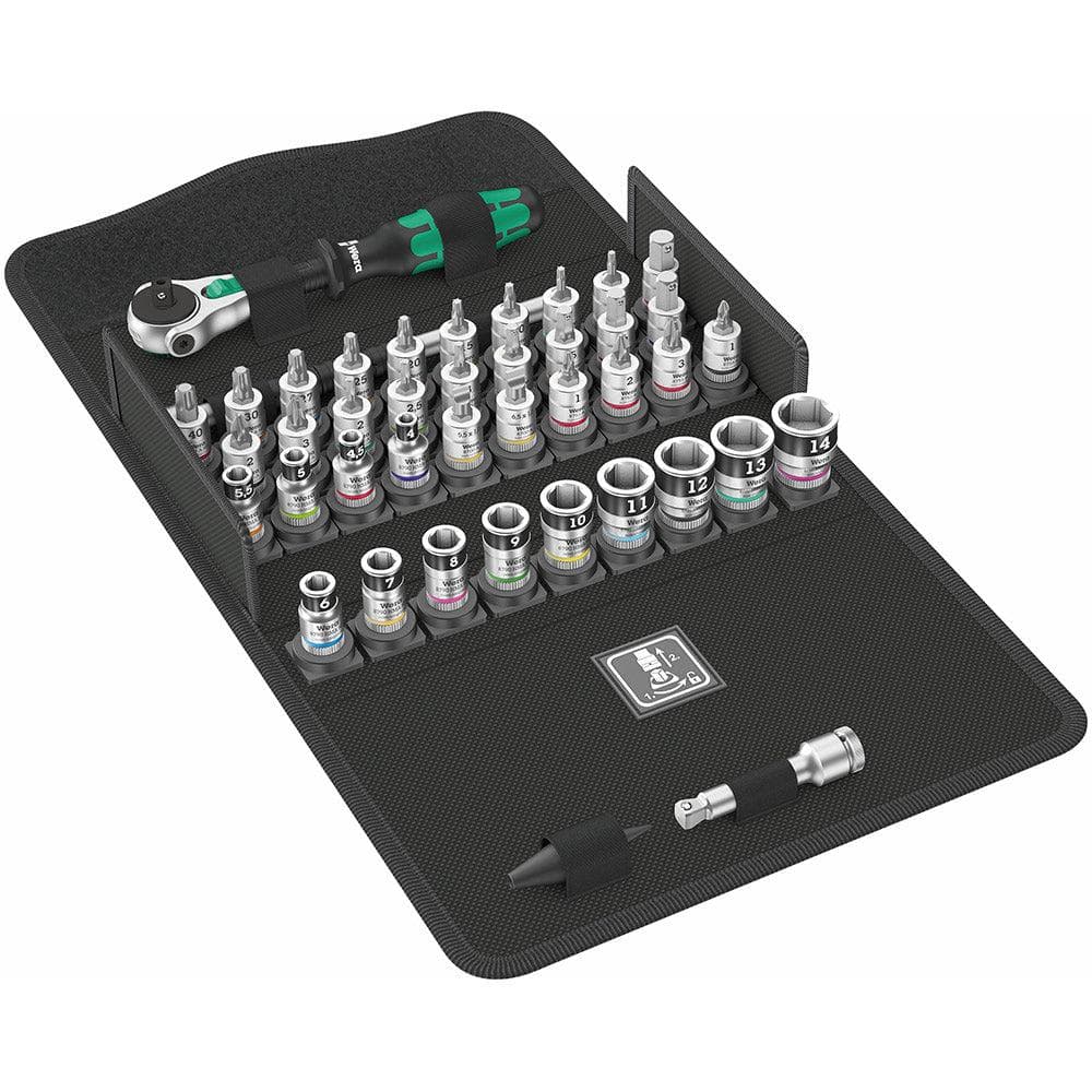 Wera Tools 8100 All-In HF Speed Ratchet Set 1/4 Drive 42pcs