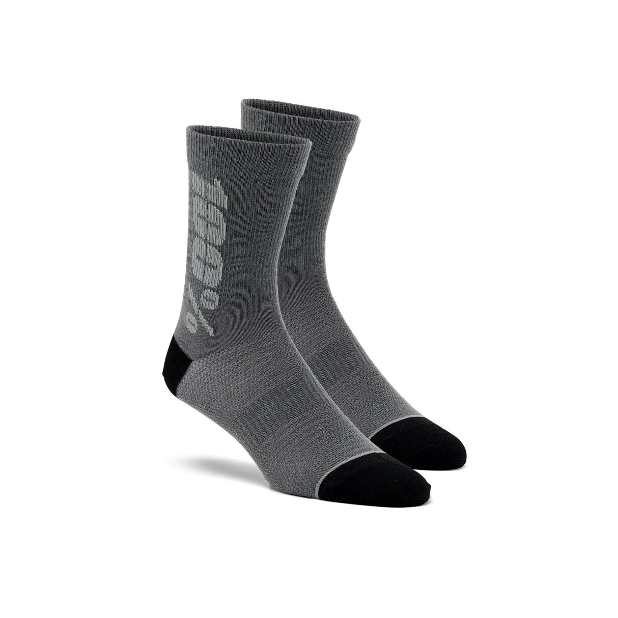 100% RYTHYM Merino Wool Performance Socks Charcoal / Grey L/XL