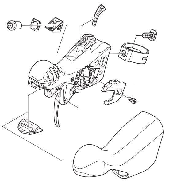 Shimano 105 ST-5700 Left Hand Bracket Unit - Y6TH98080 – BikeParts