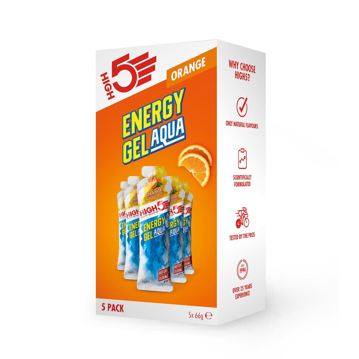 High5 High5 Energy Gel Aqua (66g, x5, Orange)