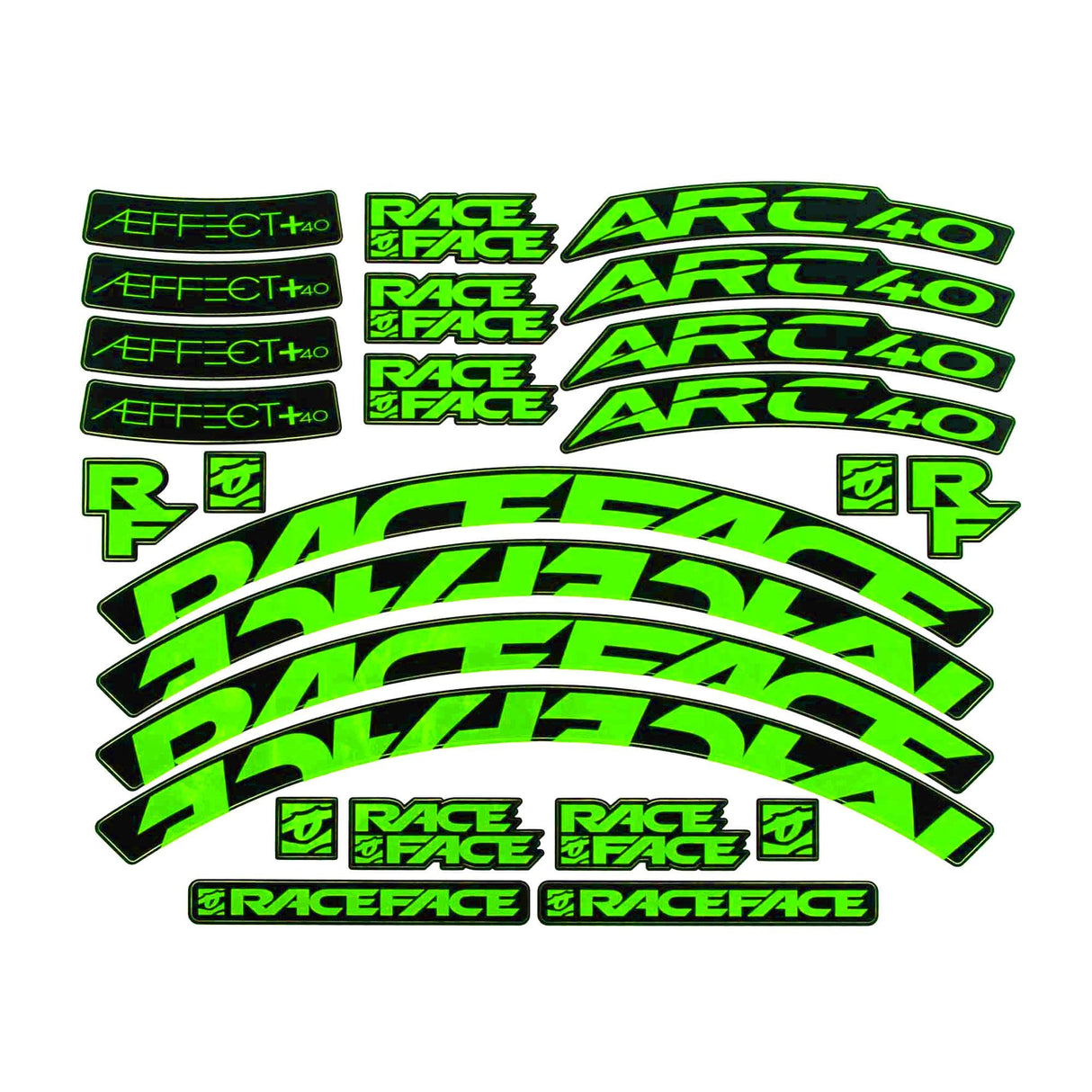 Arc / <i>A</i>Effect Rim Decal Kit 40mm Neon Green