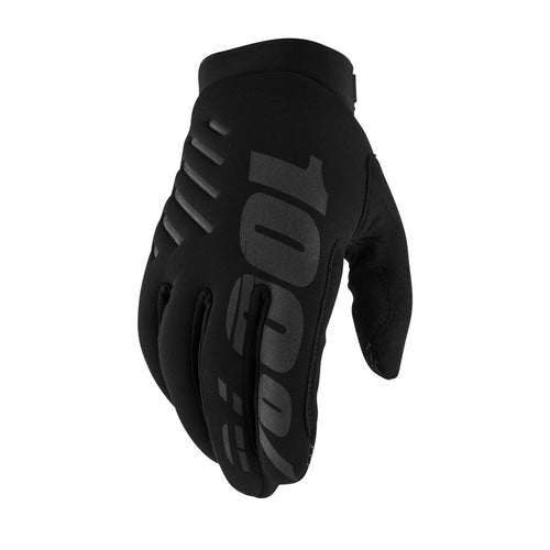 100% Brisker Cold Weather Glove - Black / Grey - Large
