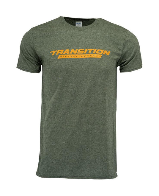 Transition TBC T-Shirt Heather Standard Logo (Green & Orange, L)