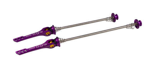 A2Z CNC Quick Release with Ti Rod (MTB: 135mm, Purple)