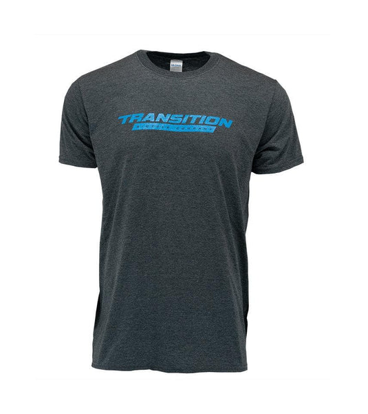 Transition TBC T-Shirt Heather Standard Logo (Grey & Cyan, S)