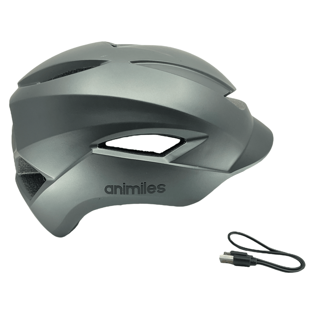 Animiles Adult Helmet - Matte Grey L 57-61cm
