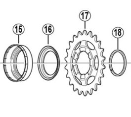 Shimano Spares SG-3R40 sprocket wheel; 16T