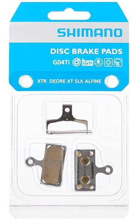 Shimano Spares G04Ti disc brake pads and spring; titanium backed; sintered