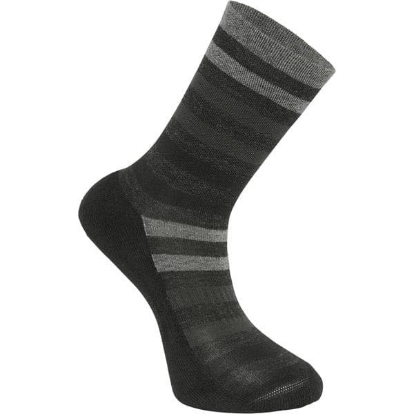 Madison Isoler Merino 3-season sock - black fade - x-large 46-48
