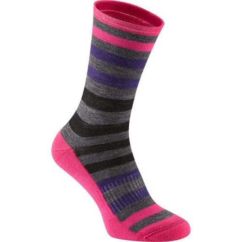 Madison Isoler Merino 3-season sock - pink pop - large 43-45