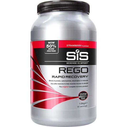Science In Sport REGO Rapid Recovery drink powder - 1.6 kg tub - strawberry