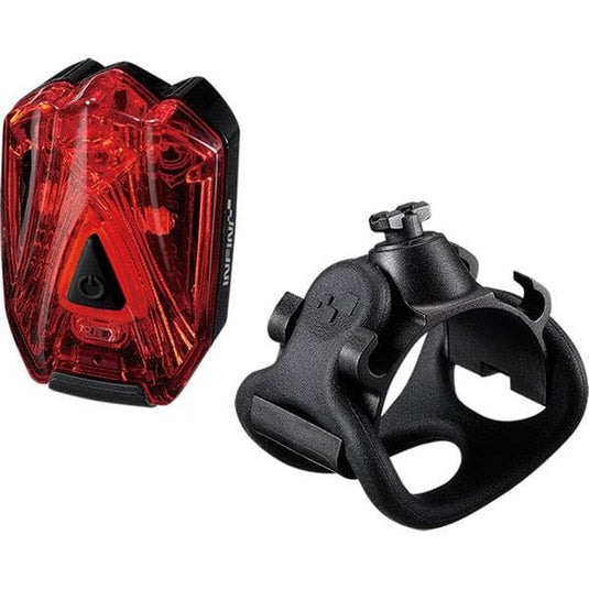 Infini Lava super bright micro USB rear light with QR bracket black with red lens