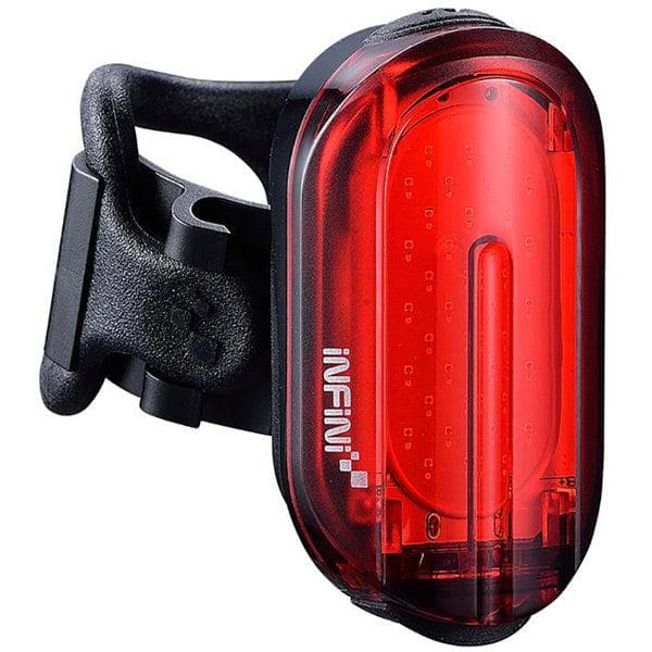 Infini Olley super bright micro USB rear light with QR bracket black with red lens