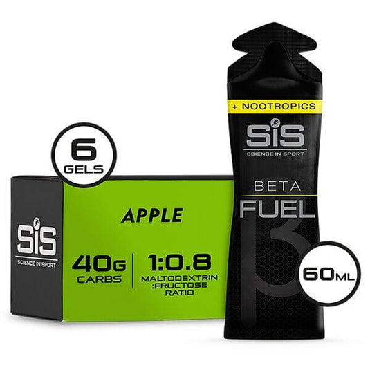 Science In Sport Beta Fuel Energy Gel +Nootropics - box of 30 gels - apple