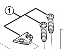 Shimano Spares FD-6800 stroke adjust screws; M4 x 15 mm and plate for band type