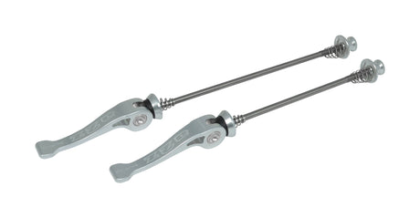 A2Z Chromoly (CroMo) Bicycle Quick Release Front & Rear Skewer Set - Silver