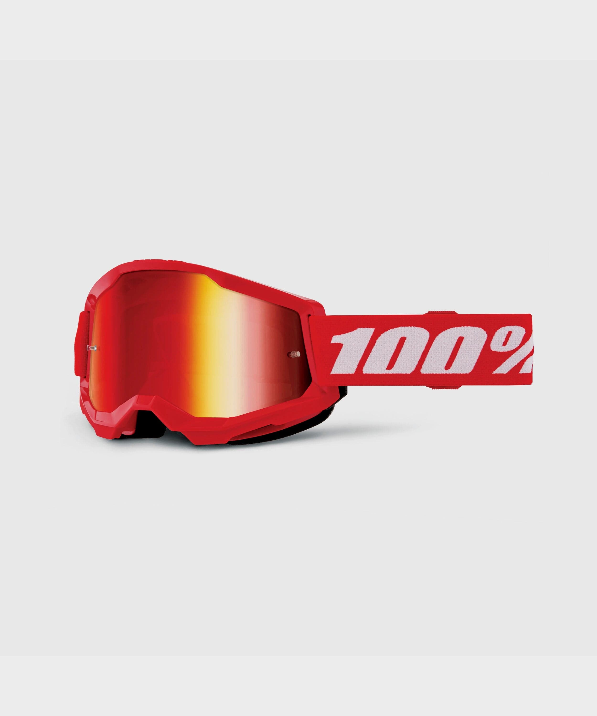 100% Strata 2 Youth Goggle Red / Mirror Red Lens