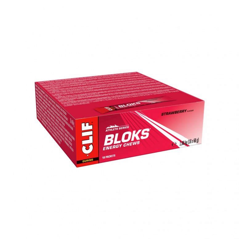 Clif Blok Energy Chews Strawberry 18 Pack