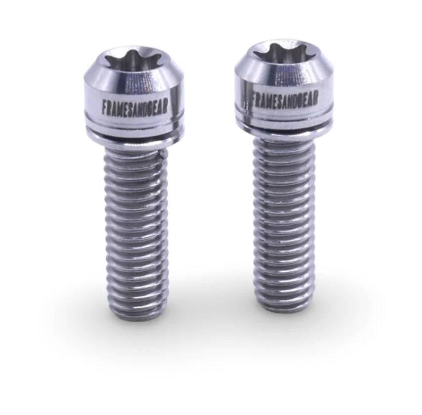 Framesandgear Ti Crank Arm Bolts M6 x 19 Silver