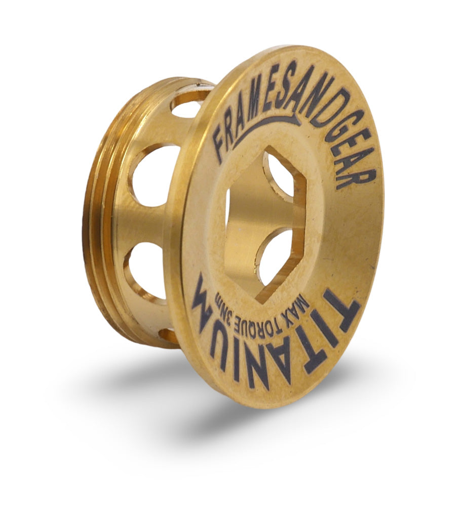 Framesandgear Ti Crank Arm Cover Bolt Gold
