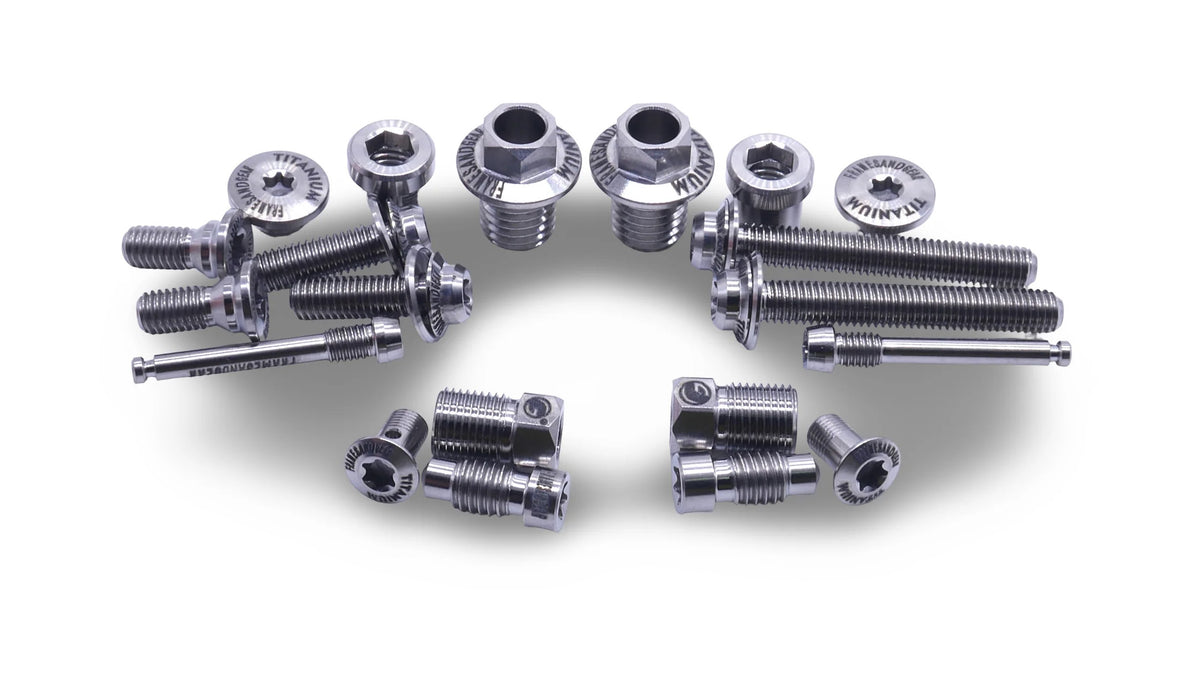 Framesandgear Ti Replacement Bolt Kit for Shimano Dura Ace R9270 Silver