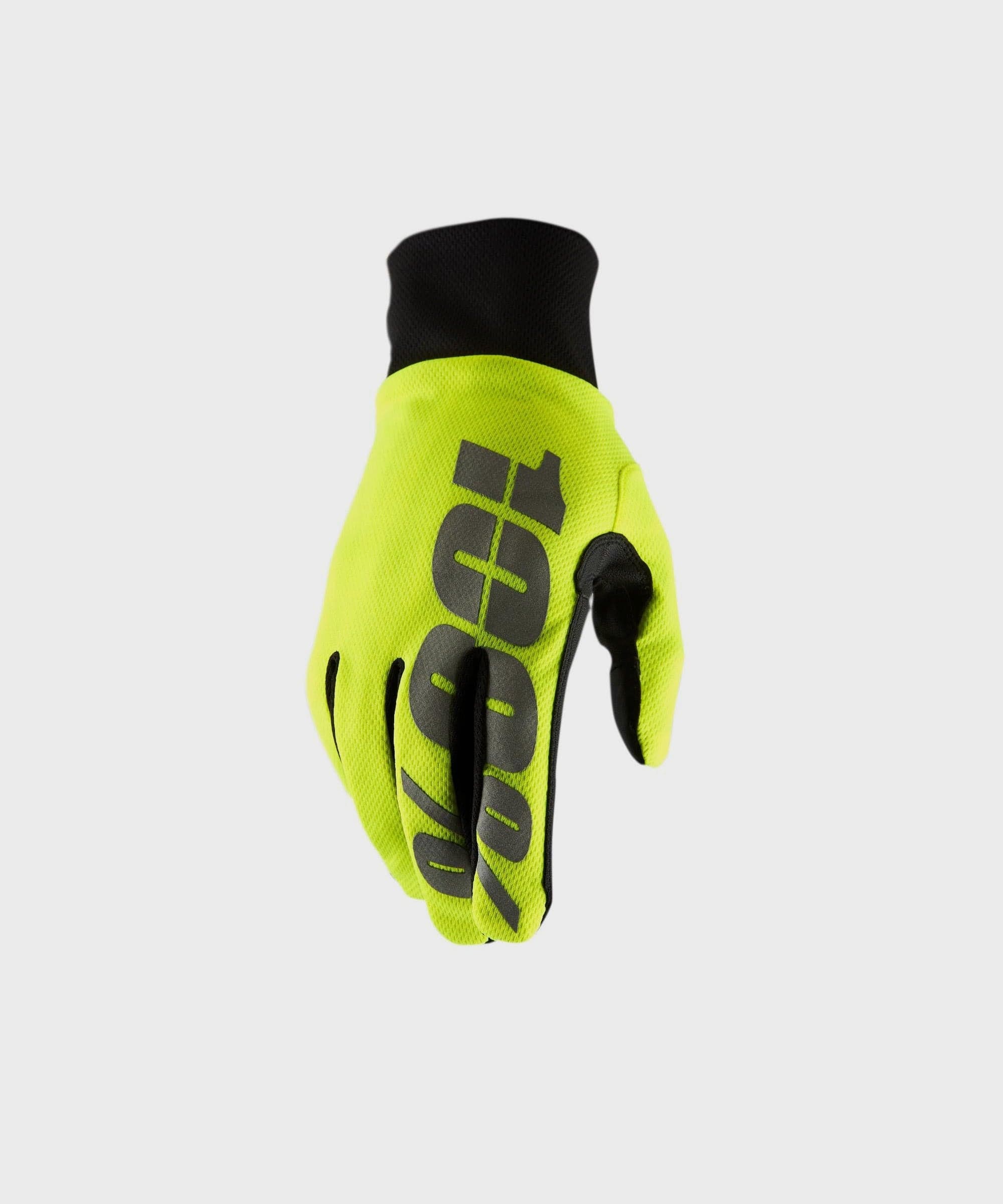100% Hydromatic Waterproof Glove Neon Yellow XXL