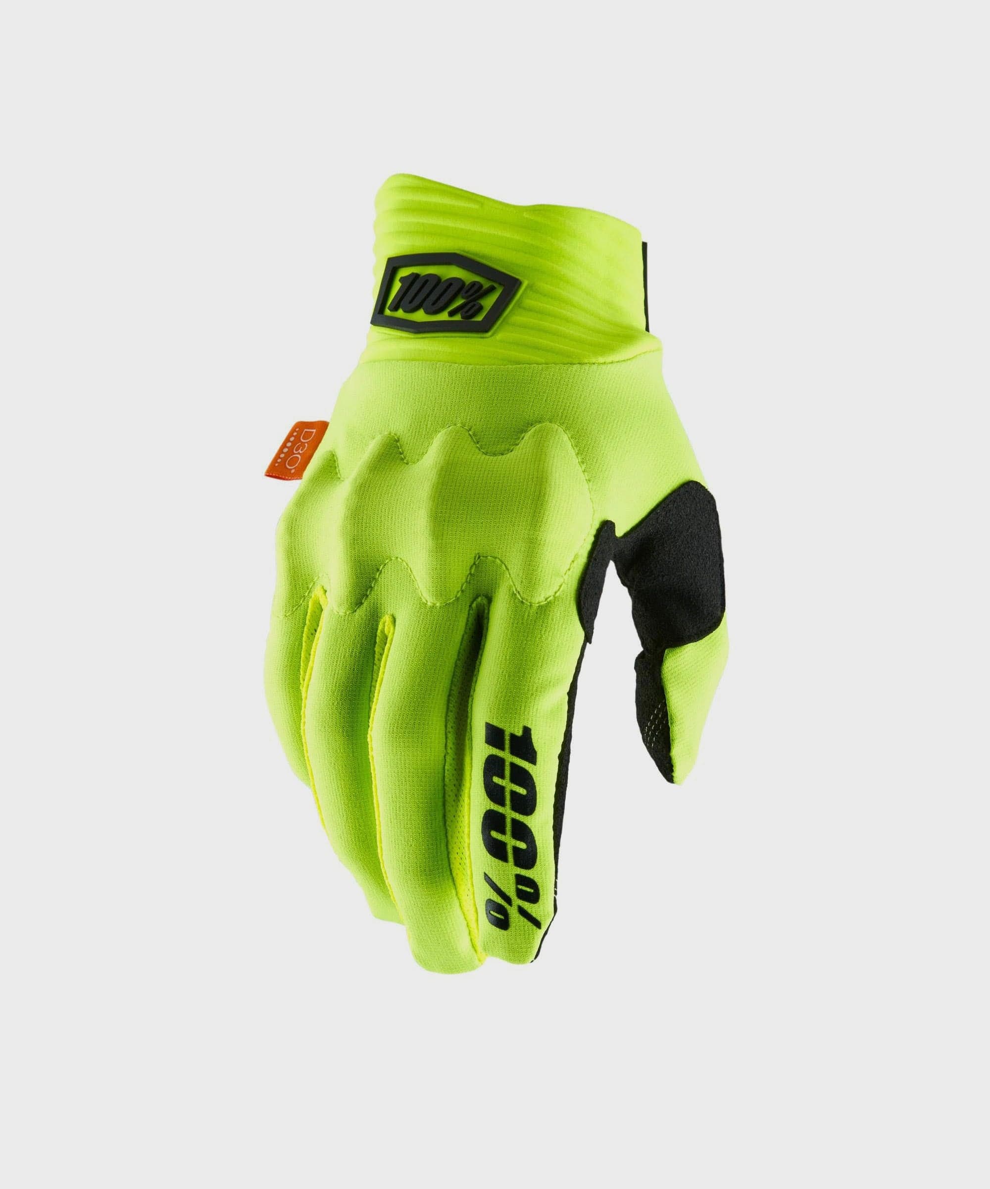 100% Cognito D30 Glove Fluo Yellow / Black S