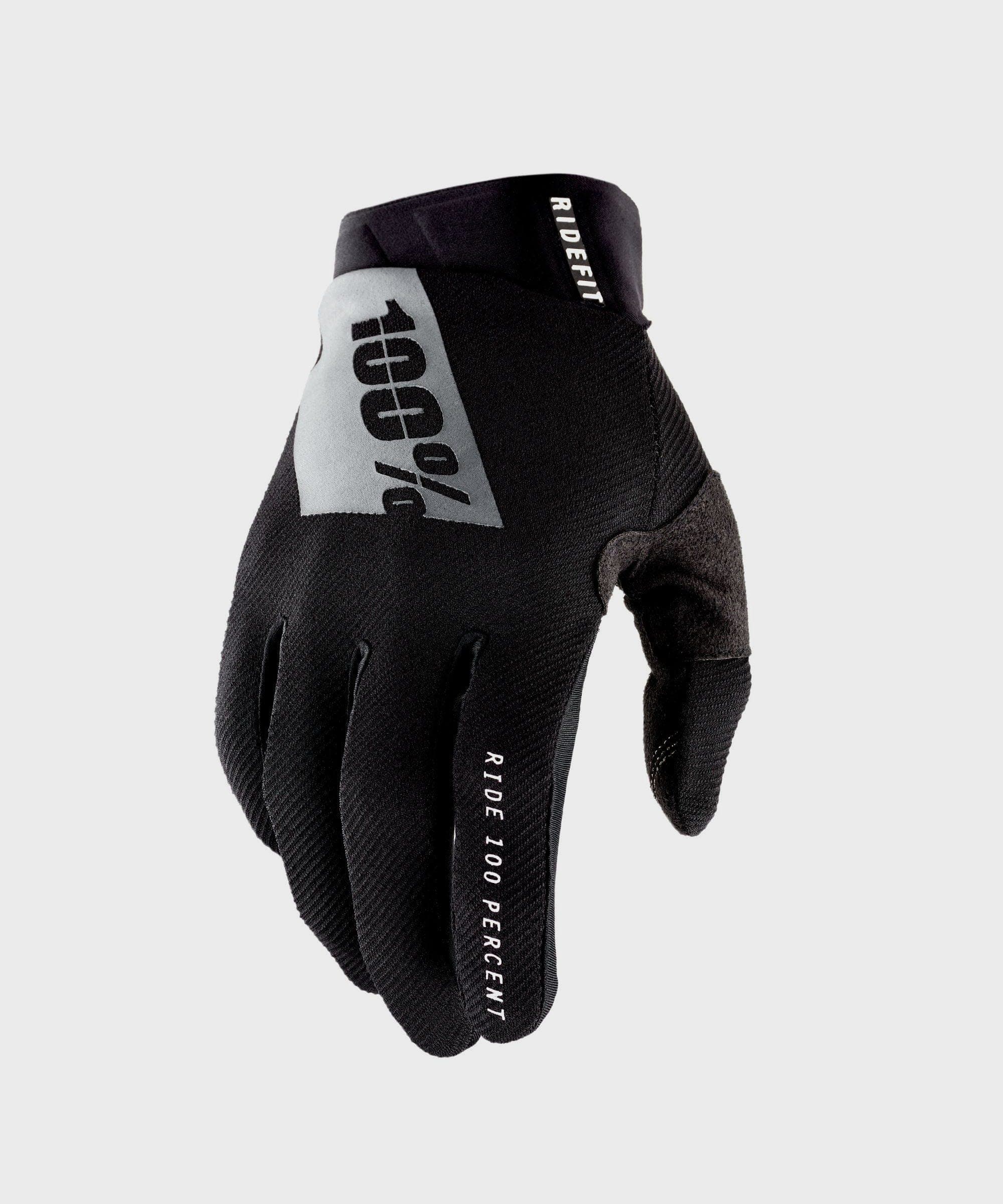 100% Ridefit Gloves Black S