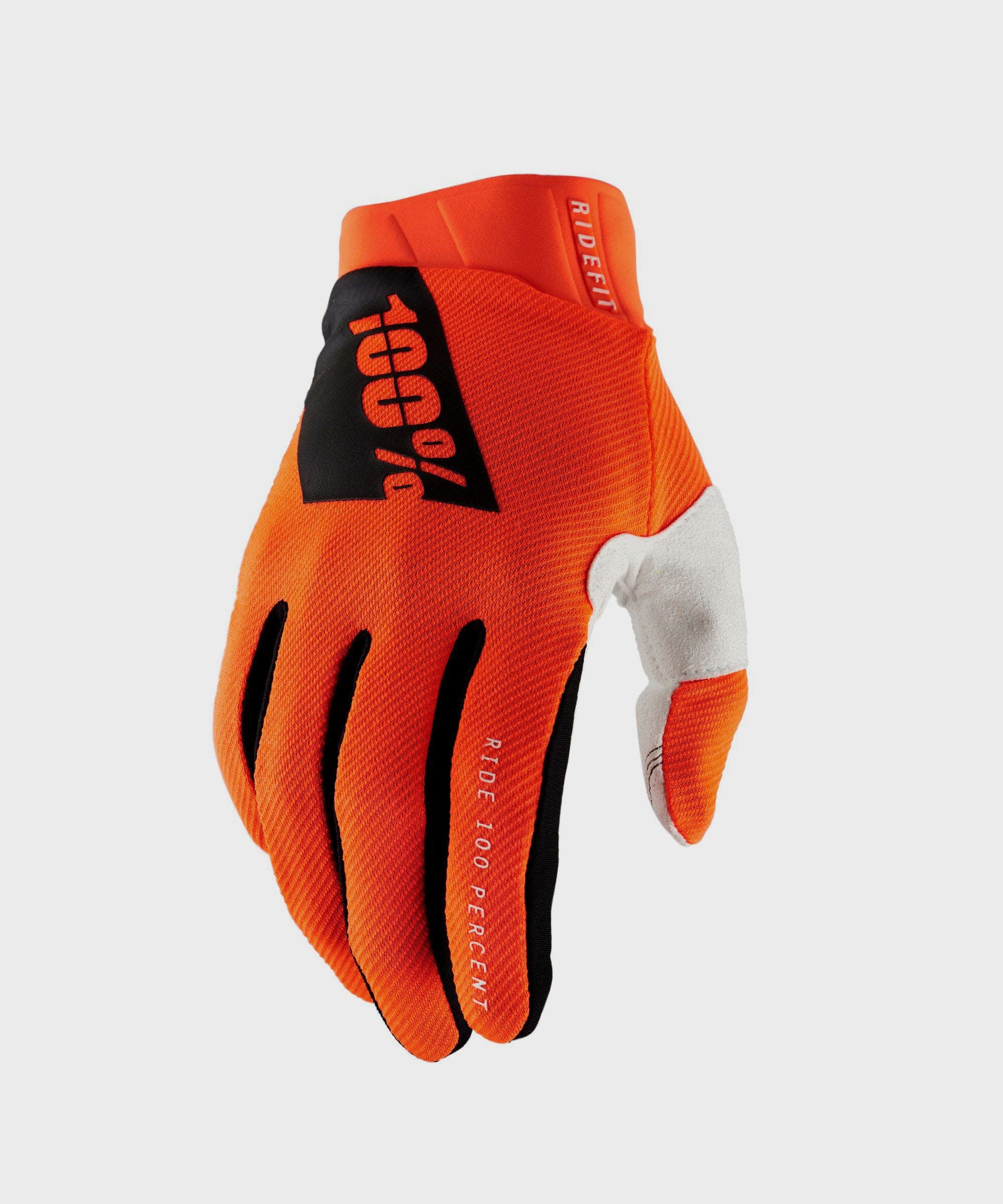100% Ridefit Gloves Fluo Orange L