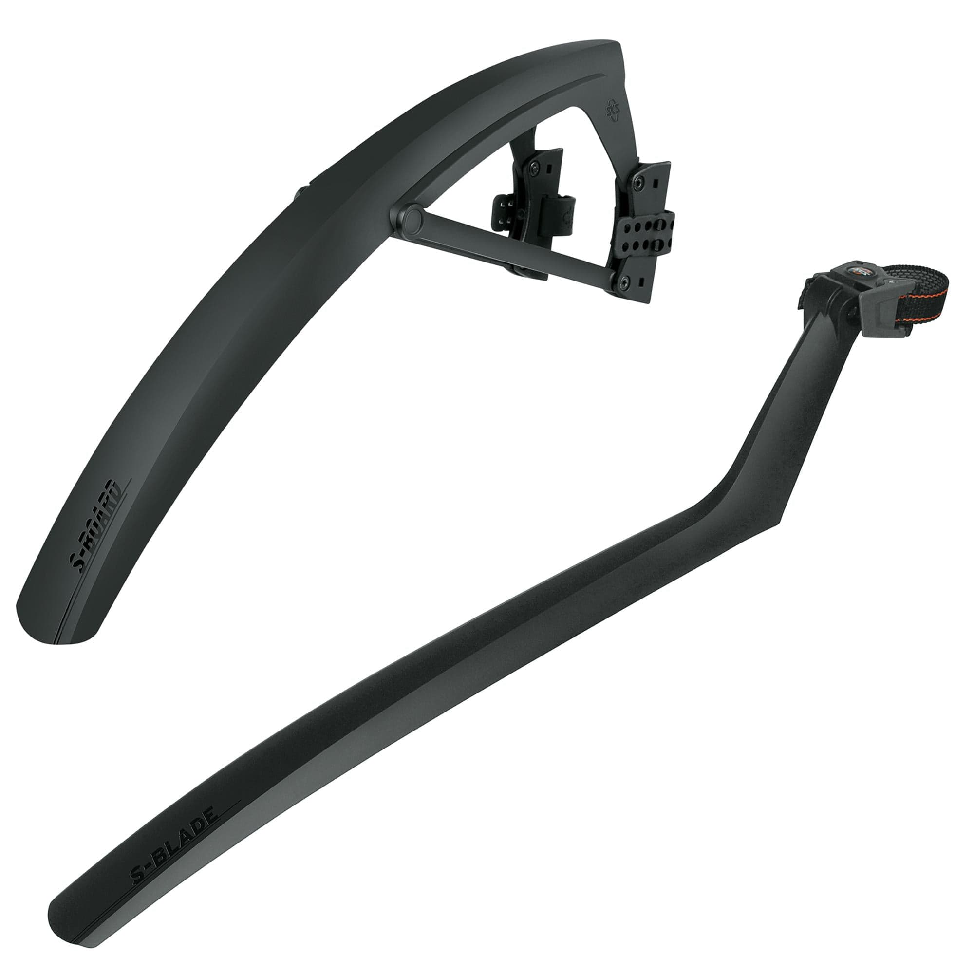 S Board & S Blade Mudguard Set: Black 28"