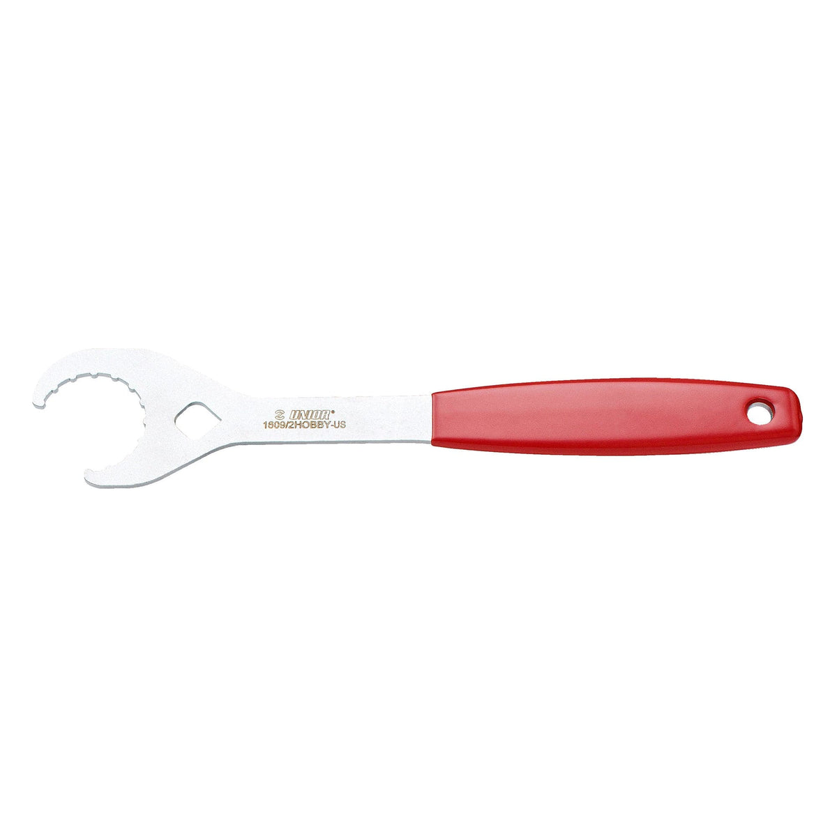 Unior Open Bottom Bracket Wrench 16 Notch: Red