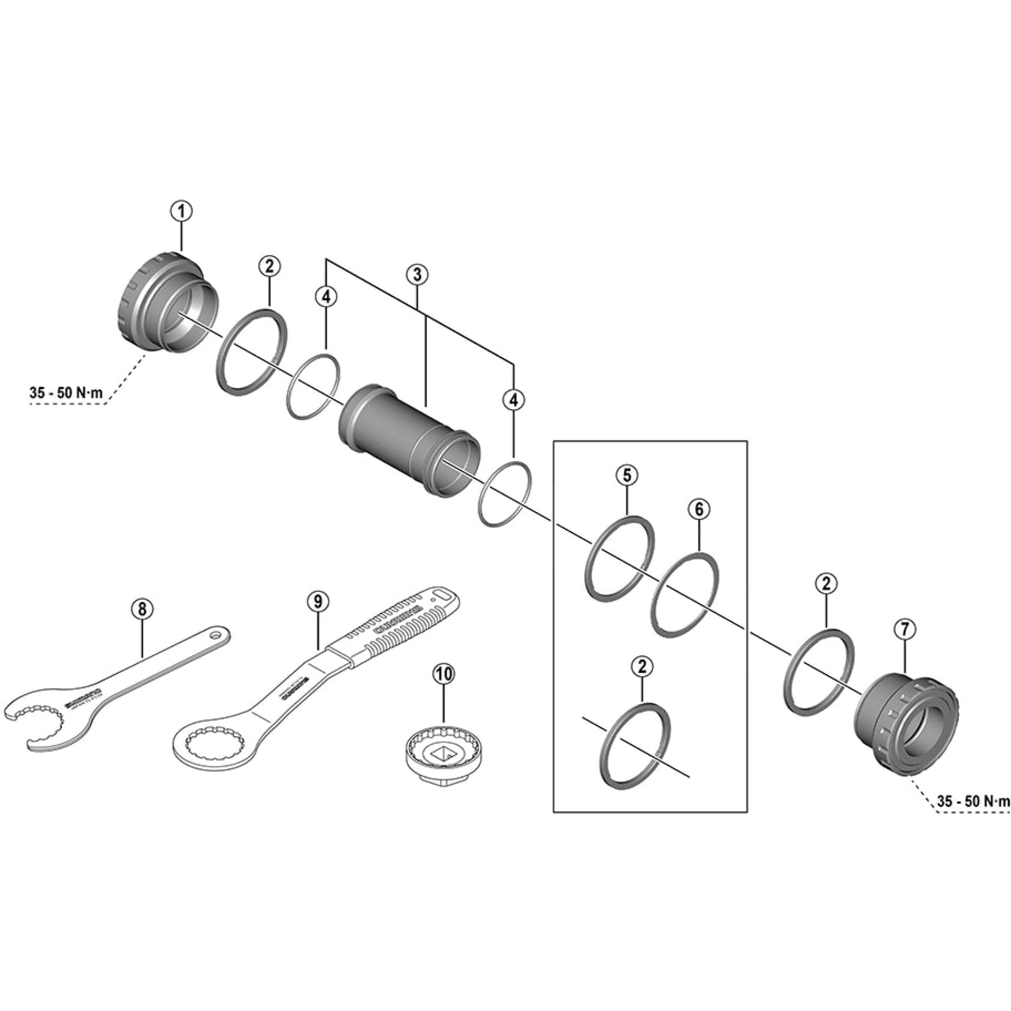 Shimano Spares FC-M760 spacer; 2.5 mm