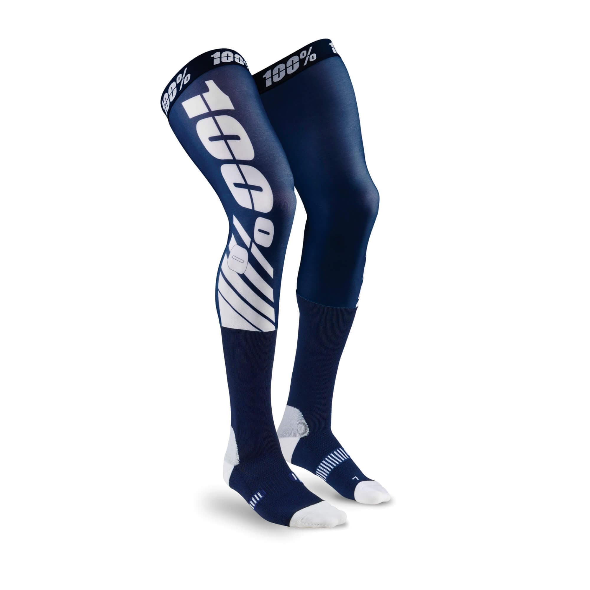100% REV MX Knee Brace Socks Flash Navy