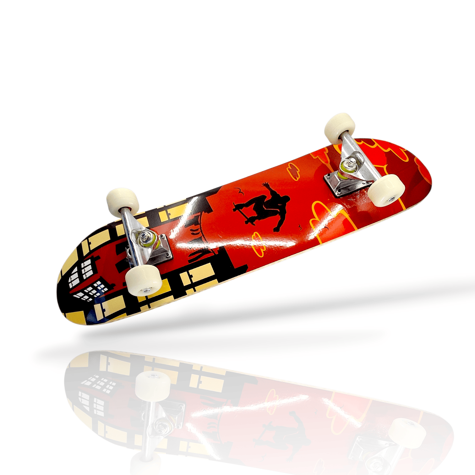 7 Ply ABEC 9 Bearings 31" x 8" Complete Skateboard Red