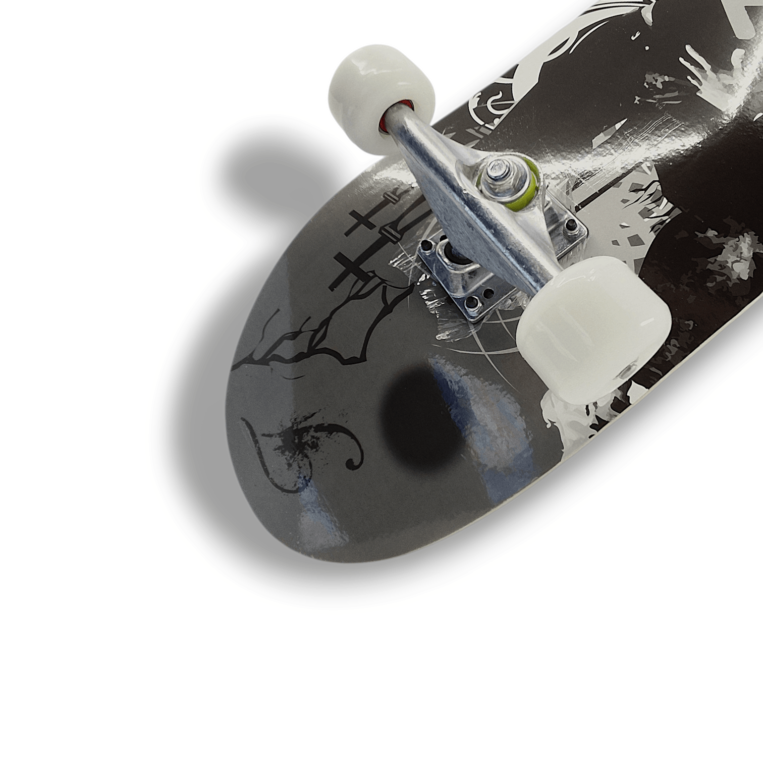 7 Ply ABEC 9 Bearings 31" x 8" Complete Skateboard Grey