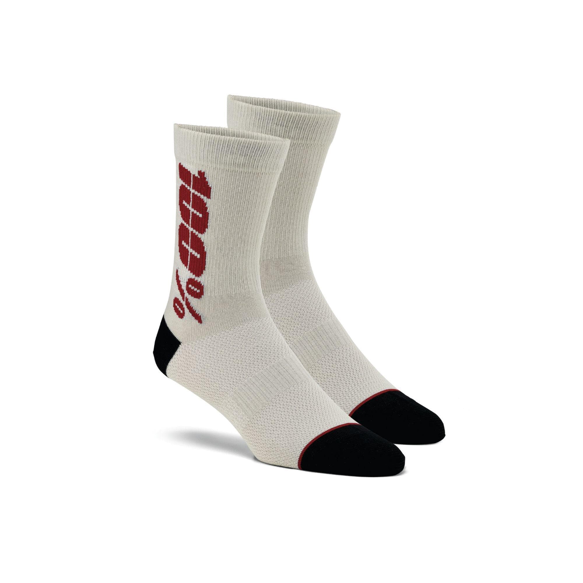 100% RHYTHM Merino Wool Performance Socks Silver / Cherry