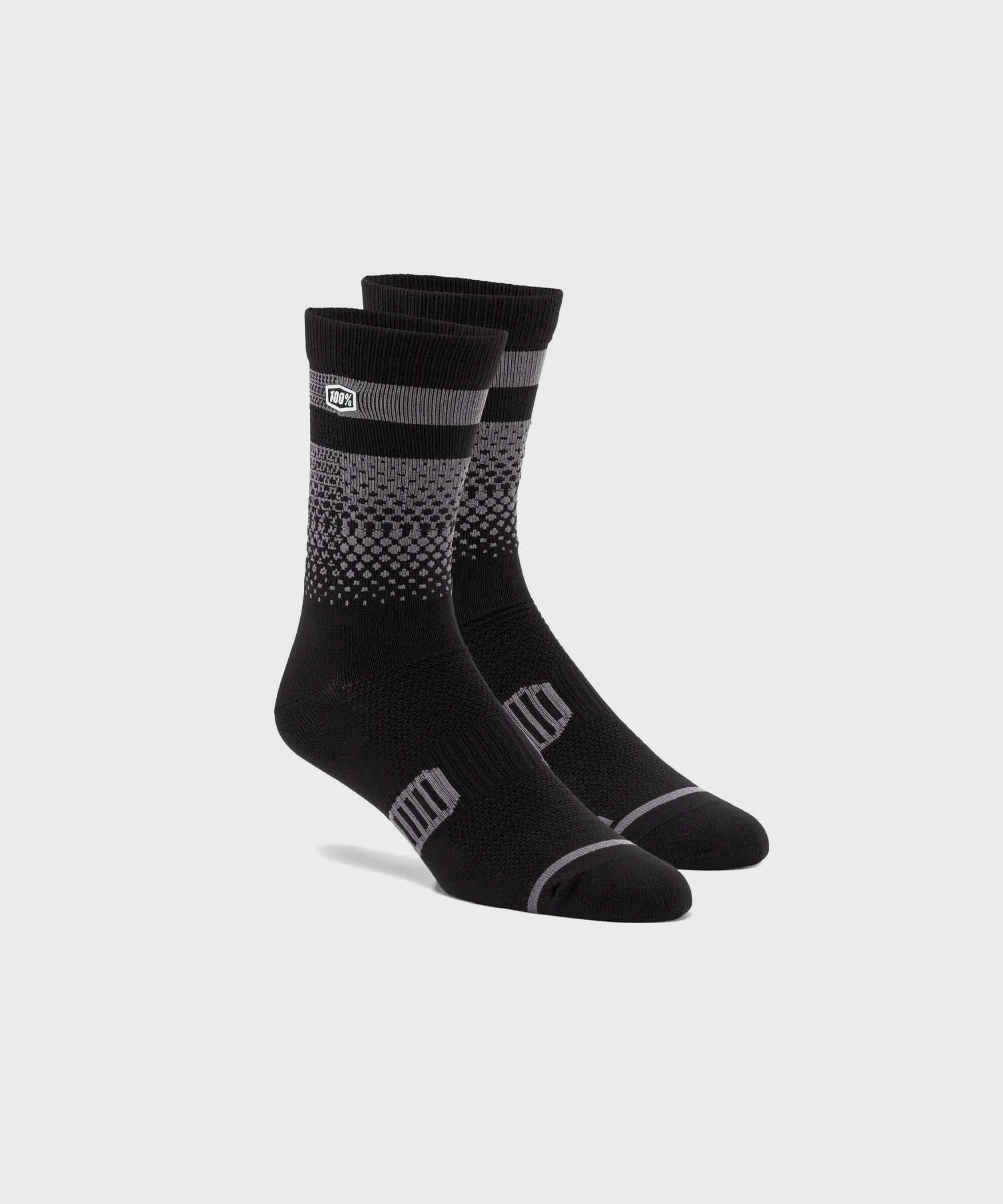 100% Advocate Performance Socks Black / Charcoal L/XL